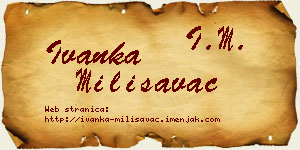 Ivanka Milisavac vizit kartica